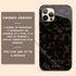 Dark Tortoiseshell Custom Crossed Arrows Initials iPhone Case